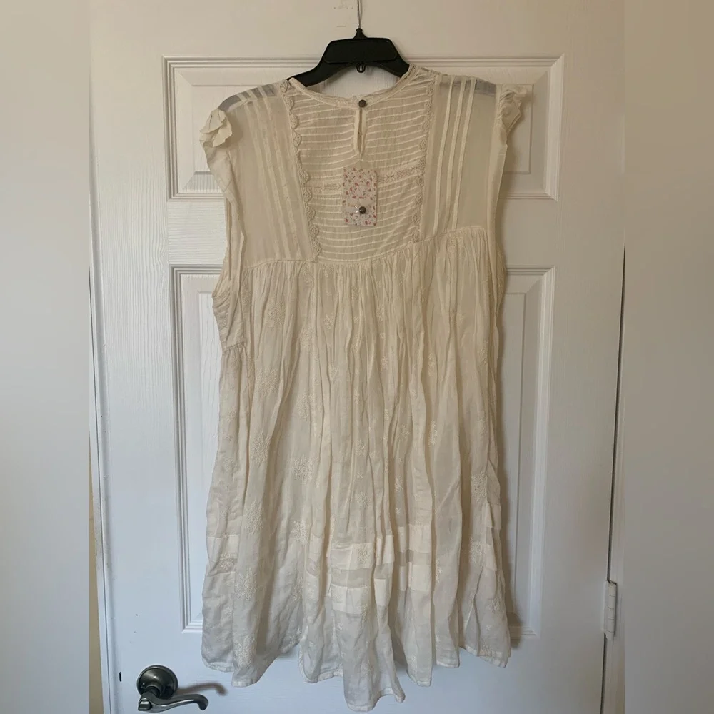 NWT Free People Embroidered Babydoll Dress Boho‎ Cottagecore Romantic Coquette